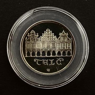 Stříbrná pamětní mince 50 Kčs – Telč 1986 proof