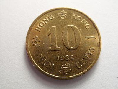 Honk Kong (Hongkong) , 10 Cents z roku 1982