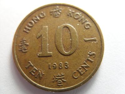 Honk Kong (Hongkong) , 10 Cents z roku 1983