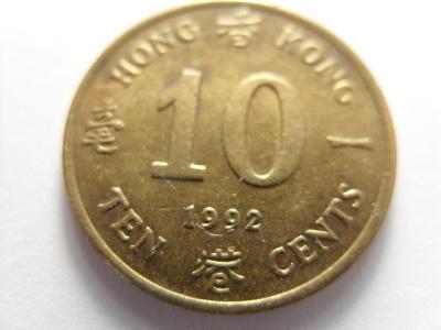 Honk Kong (Hongkong) , 10 Cents z roku 1992