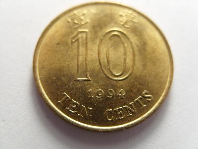 Honk Kong (Hongkong) , 10 Cents z roku 1994
