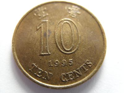 Honk Kong (Hongkong) , 10 Cents z roku 1995