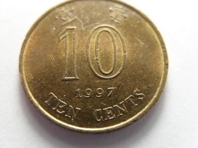 Honk Kong (Hongkong) , 10 Cents z roku 1997