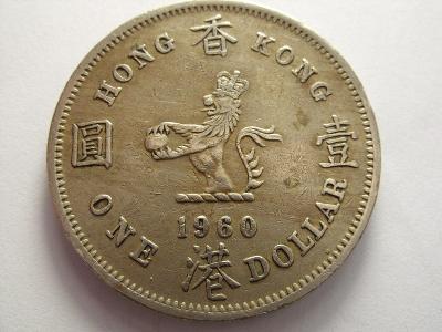 Honk Kong (Hongkong) , 1 Dollar z roku 1960