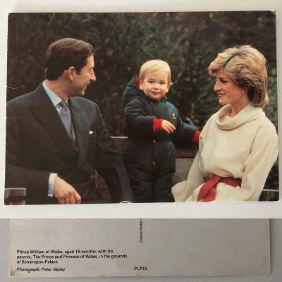 Pohlednice  Princess Diana Prince Charles a William - ČTI POPIS AUKCE