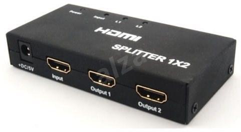 Rozbočovač PremiumCord externí HDMI Splitter, 2x port HDMI 1.4 černý