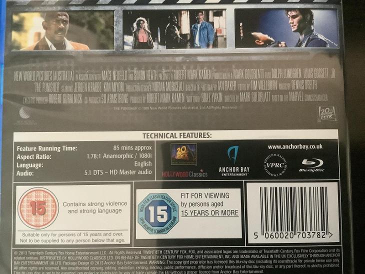 The Punisher (Dolph Lundgren) Blu-ray - Film
