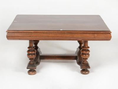 St. obdélníkový konferenční stolek z ořechu Henri II 19 st.