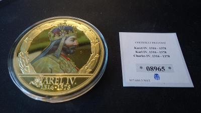 Mince pamětní - Mince Karel IV. + Medaile