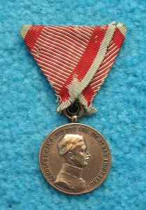 RU bronzová medaile "Za statečnost",Karel I. (original)