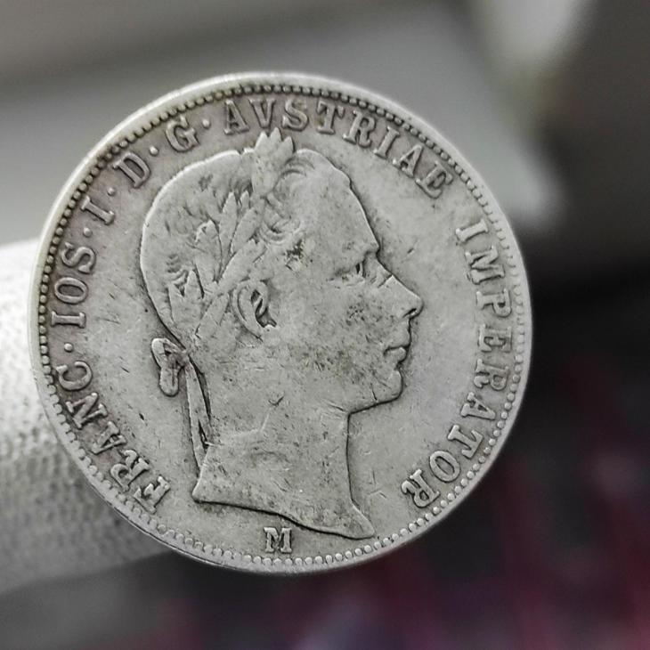 1 Zlatník 1858 M / František Josef I / Vzácný - Rakousko-Uhersko numismatika