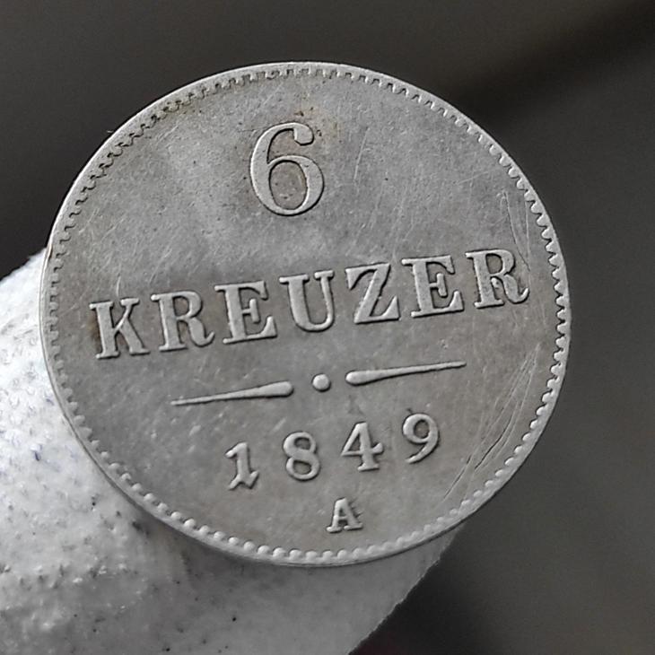 6 Krejcar 1849 A / František Josef I stav - Rakousko-Uhersko numismatika