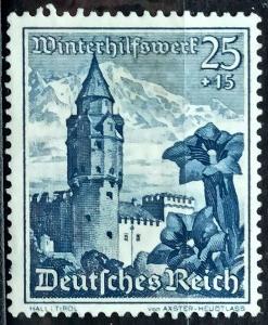 DEUTSCHES REICH: MiNr.682 Hall, Tyrol 25pf+15pf (*) 1938