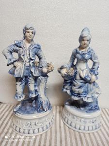 Porcelánové párové sošky