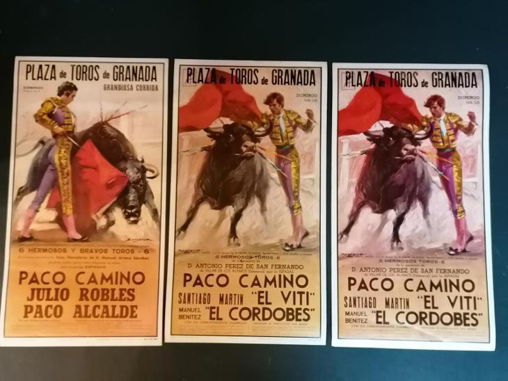 St. originál plakáty býčí zápasy PLAZA-TOROS DE GRANADA 1977