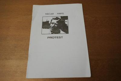 Václav Havel: Protest (jednoaktovka - 1978)  strojopis, samizdat?