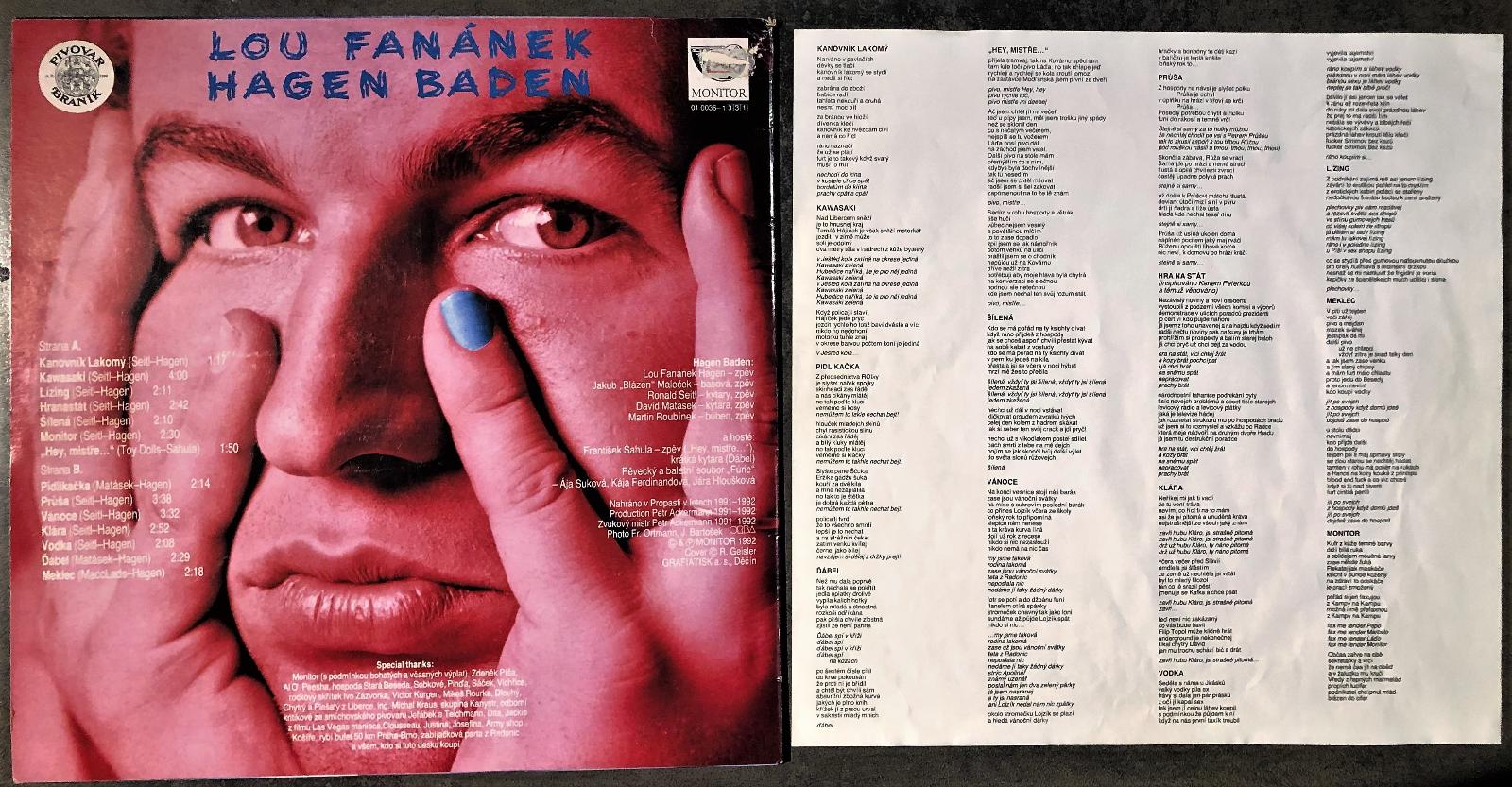 Lou Fanánek - Hagen Baden /LP/ 1.press 1992 !! - Hudba