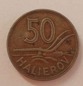 50 halierov 1940 (CuNi) - vzácna minca Slovenského štátu