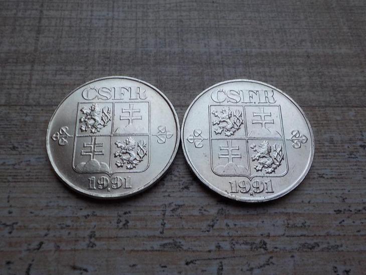 5 Kčs 1991 - LUXUSNÍ - obě mincovny! - Numismatika Česko