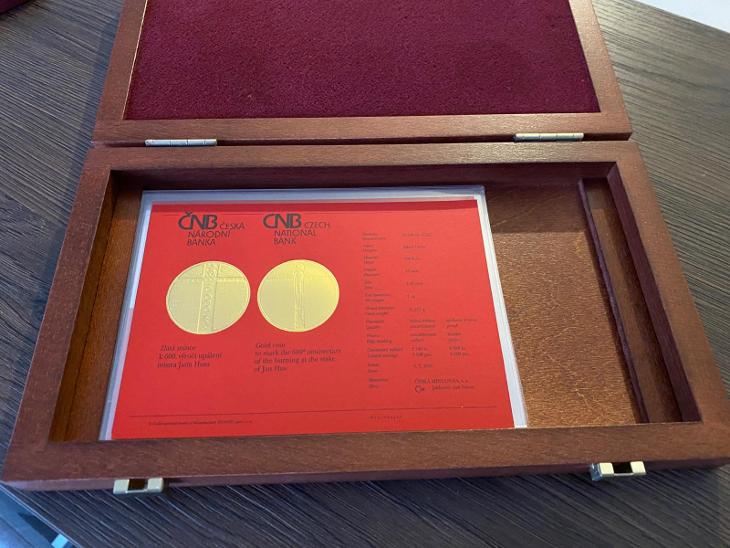 Mimořádné ražby ke 100. výročí Proof+BK a jako bonus Jan Hus Proof - Zlaté mince a dukáty - numismatika