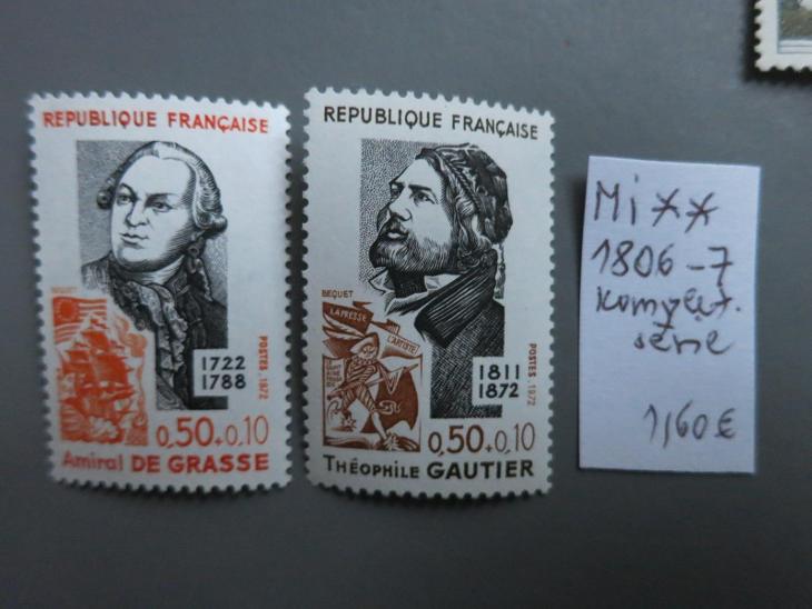 FRANCIE- výprodej : Mi 1806-07 nerazítkovaná **  kompletní série - Známky