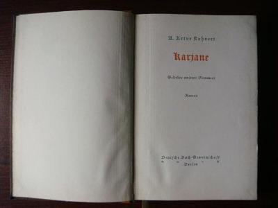 Kniha; knížka; Karjane; Kuhnert; román; německá; Německo