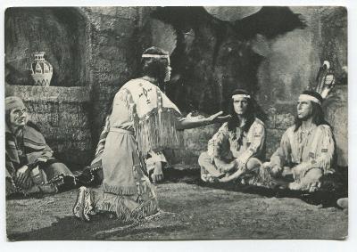 VINNETOU - záběr z filmu, indián, herci