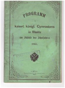 Ročenka program Gymnasium Olomouc 1867 škola