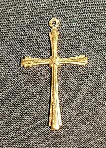Starý stříbrný křížek zlacený 3,6 X 2,2 cm krásný stav
