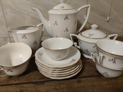 Starožitný čajový servis porcelan