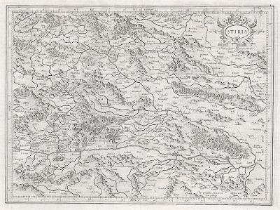 Mercator - Hondius, Stiria, mědiryt, (1620)