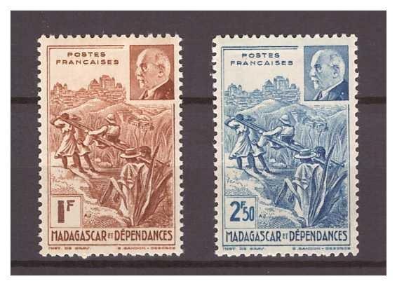 Madagaskar 1941 kompletní série "Transport filanzane" - Známky