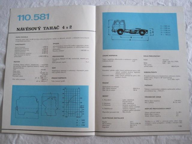 665/starý prospekt-Liaz 110.581-tahač 4x2!!  - Motoristická literatura automobily