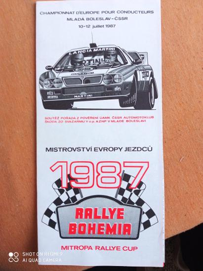 Originál orientační plánek Rallye Bohemia mistrovství Evropy jezdců - Motoristická literatura automobily