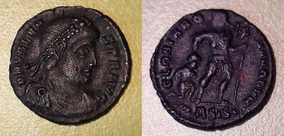 Valens (364 - 378) AE3 Siscia GLORIA ROMANORVM