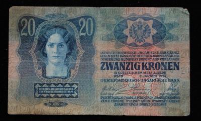 Rakousko-Uhersko - 20 korun 1913