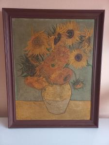 REPRODUKCE na plátně Vincent van Gogh Slunečnice 40x50