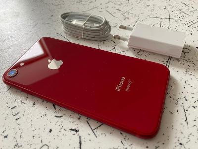 APPLE iPhone 8 64gb RED 100%FUNKČNÍ 97++%VZHLED +NEW nabíječka OD1KČ