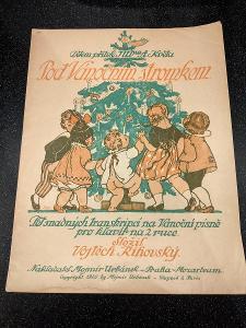 Vánoční písně pro klavír Vojtěch Říhovský / vyd. 1946 Praha Mozarteum