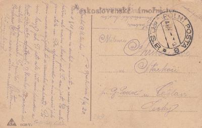 Slovensko, Bratislava, polní pošta 8, 1920, námořnictvo-Starkoč, Kutná