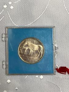 50 Kčs Kůň Převalského 1987 stříbrná mince