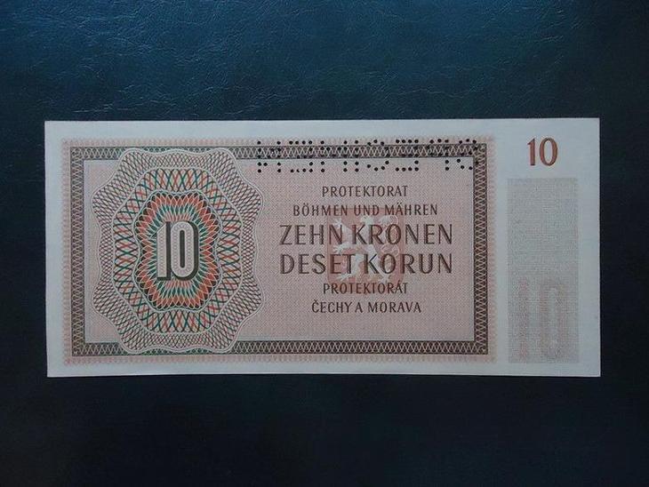 10 korun 1942  Serie 39 N  UNC ORIGINAL - Bankovky ČSR/ČR