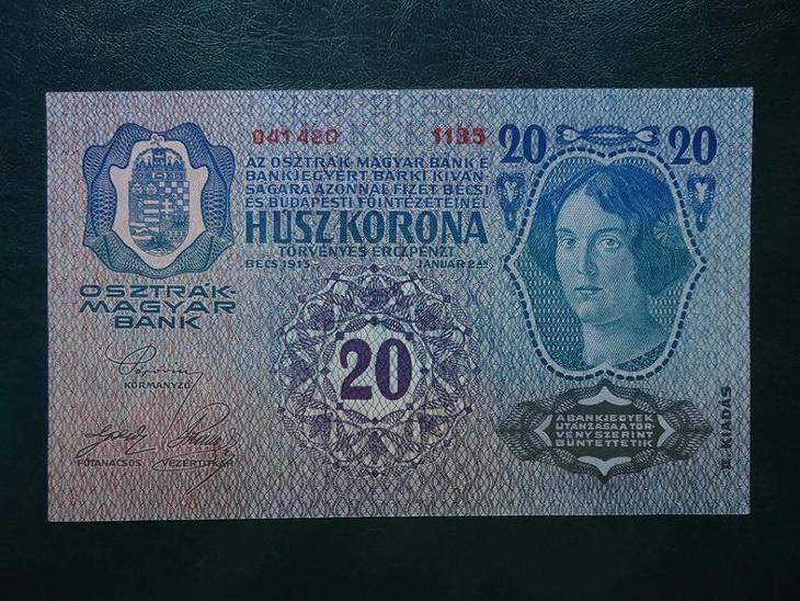20 Kronen 1913 || Vydani UNC ORIGINAL  - Bankovky Rakousko-Uhersko