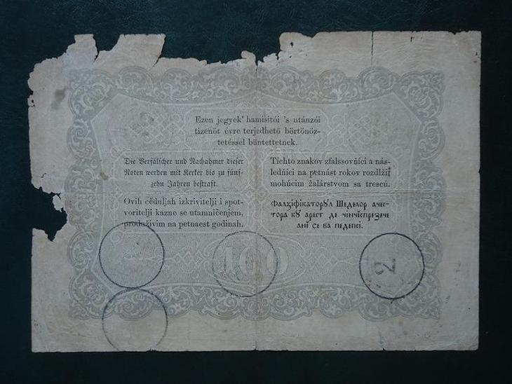 100 Forint 1848 Velice  VZACNA RARITA ORIGINAL