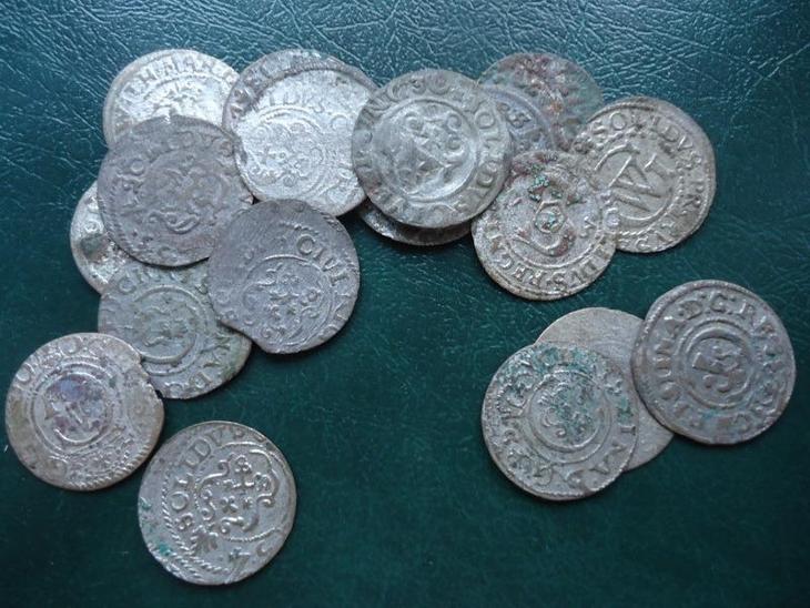 Konvolut stredoveke Stribrne mince 20 kusu  Solidy ORIGINAL