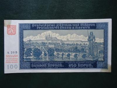 100 korun 1940 Serie 20 B 1 Vydani Moc Hezka ORIGINAL