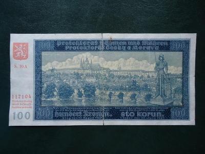 100 korun 1940 Serie 10 A 2 Vydani  Neperforovana ORIGINAL