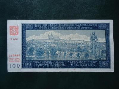 100 korun 1940 Serie 08 G 2 Vydani Neperforovana  ORIGINAL