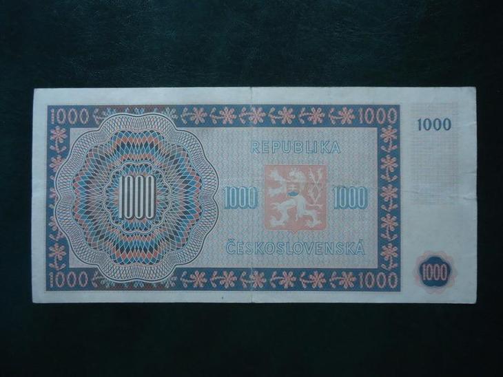 1000 korun 1945  Serie 23 C  Neperforovana ORIGINAL - Bankovky ČSR/ČR
