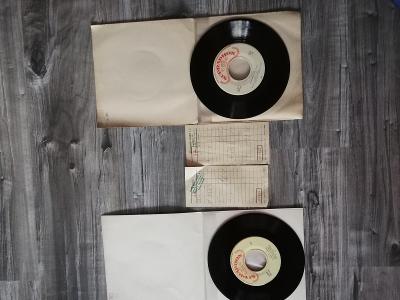 Dvě staré malé LP Supraphon  i s paragony...
